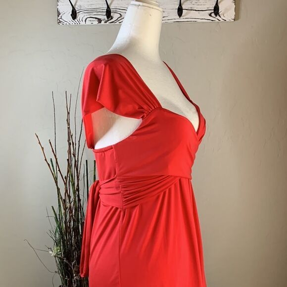 𝅺HALE Bob Red dress. Crisscross front. Ties in back. Low open back. Size small - Picture 9 of 13
